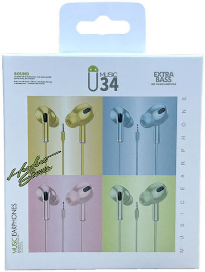 RE.06338 In-Ear Freisprecheinrichtung Kopfhörer mit Stecker 3.5mm Rosa