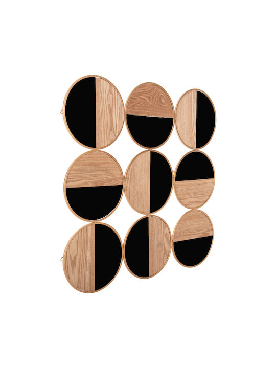 HomeMarkt Διακοσμητικό Στεφάνι Καφέ από Μέταλλο 90x90cm
