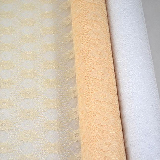 Дантела Плат за Декорация Burlap 115x500бр Бял