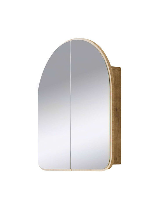 Hanah Home Bathroom Mirror made of Particle Board with Cabinet 60x12cm Beige