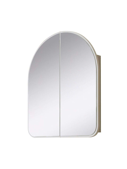Hanah Home Καθρέπτης Μπάνιου από Μοριοσανίδα με Ντουλάπι 60x12cm Λευκός