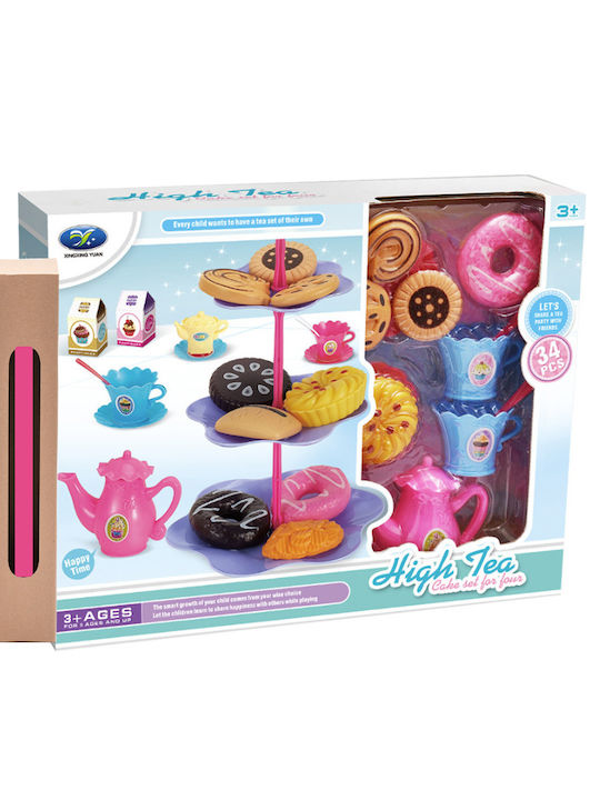 Toy High Super Tea Set High Super Tea For 3+ Years 18 Pieces 1 Piece And Gift Candle