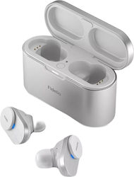 Philips Fidelio In-ear Bluetooth Handsfree Ακουστικά με Αντοχή στον Ιδρώτα και Θήκη Φόρτισης Λευκά