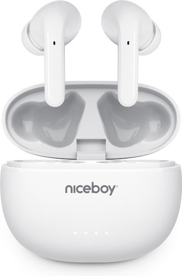 Niceboy HIVE Pins 3 ANC In ear Bluetooth хендсфри Слушалки с Кутийка за Зареждане Бял