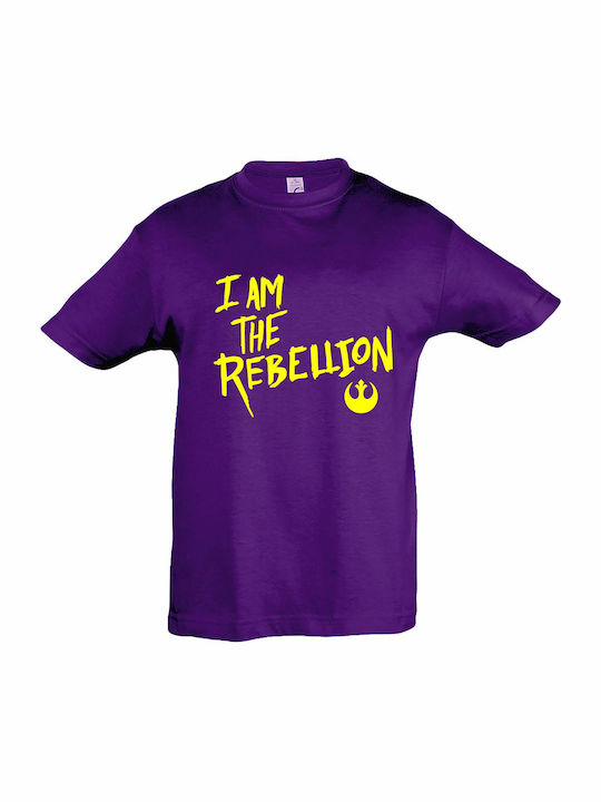 Kinder T-shirt dunkelviolett I Am The Rebellion, Star Wars