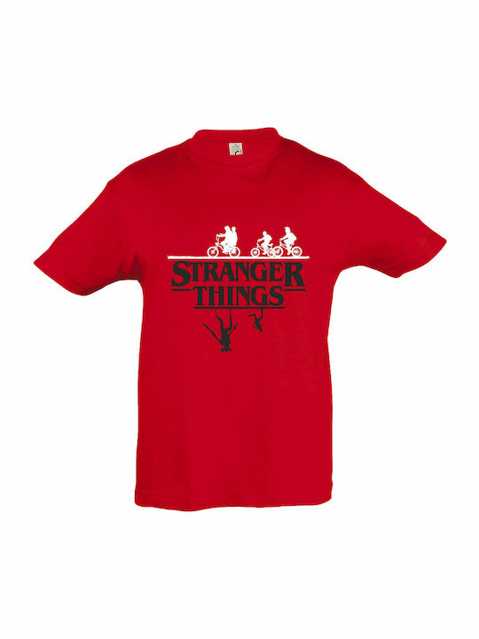 Παιδικό T-shirt Red Stranger Things, Upside Down