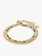 Pilgrim Women's Bracelet Set Chain Brass Gold Plated 16.5cm