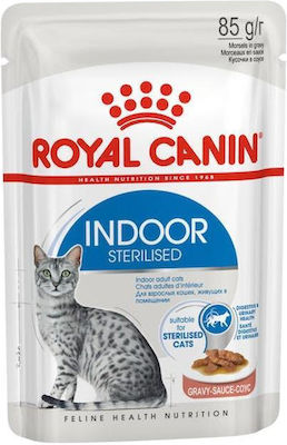 Royal Canin Indoor Hrană umedă pentru Sterilizată Pisică Adultă în Pungă 85gr 2624010