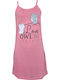 Remix Sommer Baumwolle Damen Nachthemd Rosa