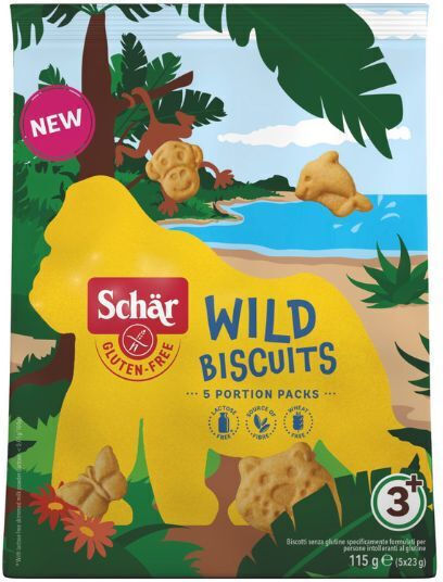 Παιδικά Μπισκότα Wild Biscuits - Χωρίς Γλουτένη - Schar - 115gr