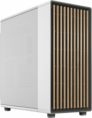 Fractal Design North XL Gaming Full Tower Κουτί Υπολογιστή με Πλαϊνό Παράθυρο Chalk White TG