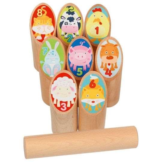 Goki Ξύλινο Παιχνίδι Στόχου Ζωάκια Viking Game Kubb (4+ Ετών) 56648