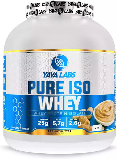 Yava Labs Pure Iso Whey Πρωτεΐνη Ορού Γάλακτος με Γεύση Peanut Butter 2kg