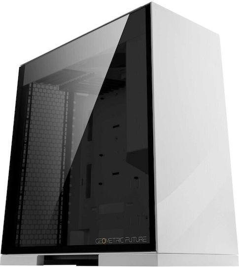 Geometric Future M8 Lohan Gaming Midi Tower Κουτί Υπολογιστή με Πλαϊνό Παράθυρο Λευκό