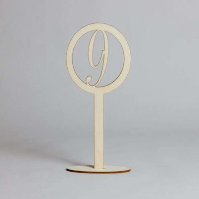 Table number Wooden 23cm (nine)