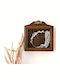 Korres Craft Wall-Mounted Rectangle Wedding Crown Case Wooden Brown 29x30cm