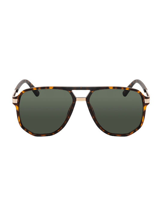 Sonnenbrillen mit Braun Schildkröte Rahmen und Grün Linse 07-26059-Tartarooga-Olive