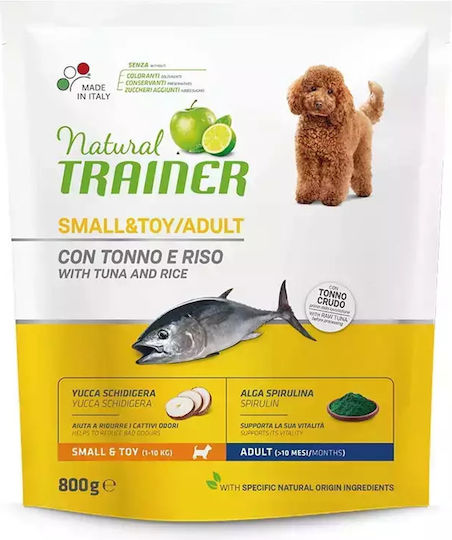 Natural Trainer 0.8kg Dry Food for Adult Small Breed Dogs with Tuna and Rice