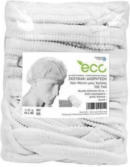 Σκουφακι Προστασιας Μιας Χρησεως 52cm (100τεμ.) - (ασπρο)