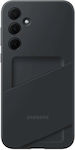 Samsung Card Slot Umschlag Rückseite Silikon / Kunststoff Schwarz (Galaxy A35)