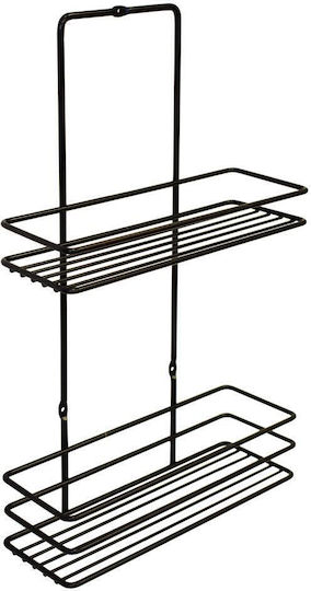 Pakketo Montat pe perete Raft Baie Metal Neagră