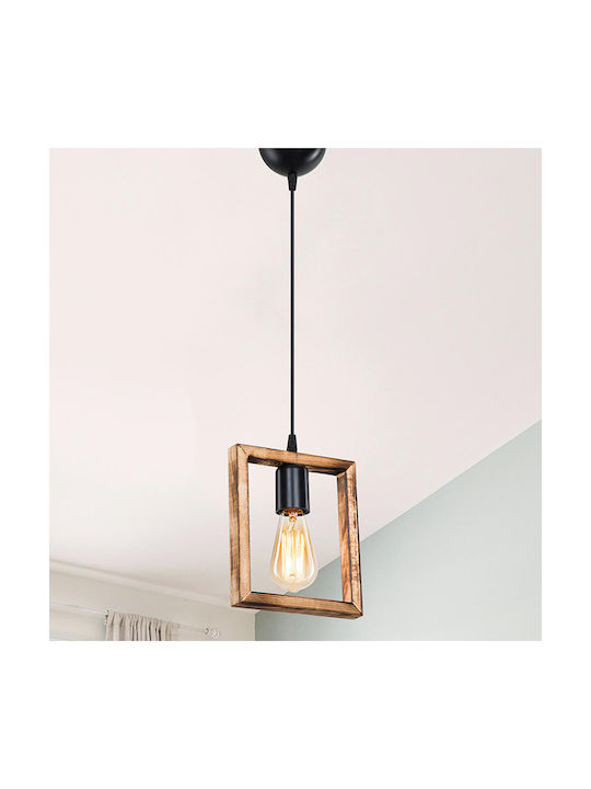 Pakketo Isolate Pendant Light Brown with Socket E27 18.5x27x24cm