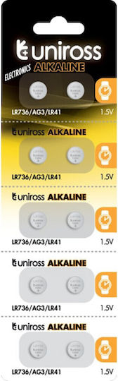 Uniross Baterii alcaline Baterii de ceas pentru ceasuri LR41 1.5V 10buc