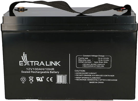 Extralink Μπαταρία UPS με Χωρητικότητα 100Ah και Τάση 12V 1τμχ