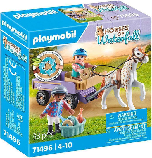 Playmobil Pferde des Wasserfalls Pferd mit Kutsche für 4-10 Jahre