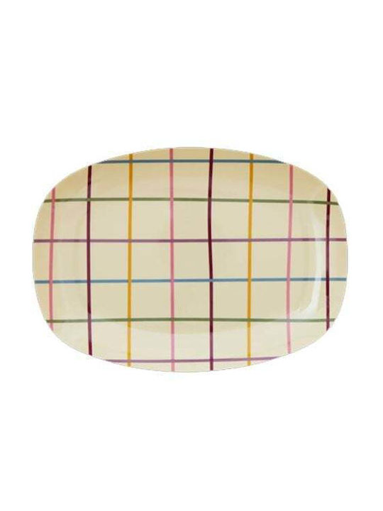 Rice Servierplatte Oval aus Porzellan Bunt 23x16cm 1Stück