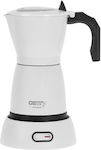 Camry Stovetop Espresso Pot for 6 Cups Silver