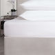 Koulis Carpets Σεντόνι Ξενοδοχείου με Λάστιχο Λευκό Μονό 100x200εκ.