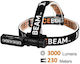 Acebeam Επαναφορτιζόμενος Φακός Κεφαλής LED IP68 με Μέγιστη Φωτεινότητα 3000lm