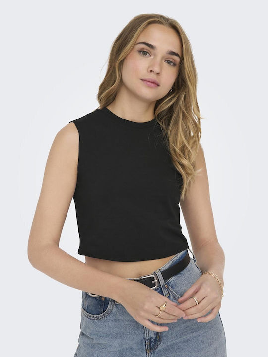 Only Women's Blouse Cotton Sleeveless Black