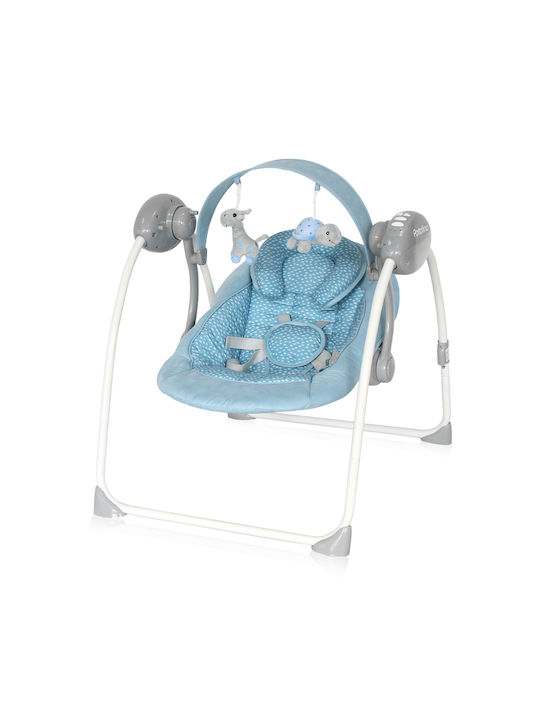 Lorelli Elektrisch Baby Entspannung Schaukel 2 in 1 Portofino mit Musik Cameo Blue für Kinder bis zu 9kg