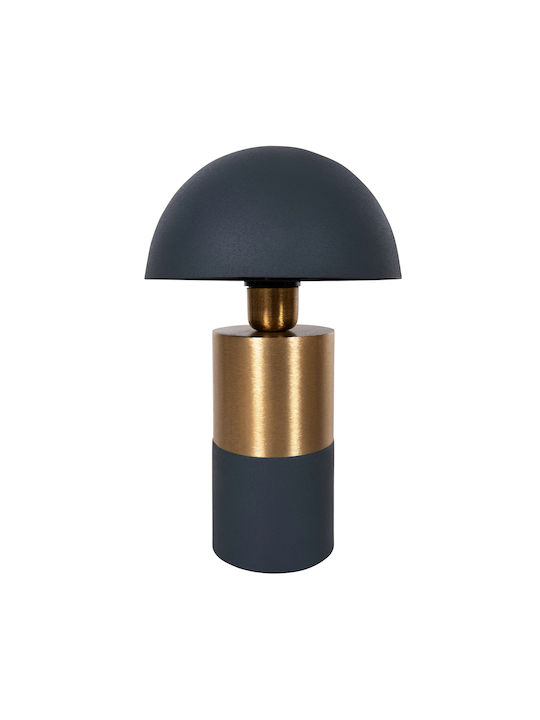 Freebox Metal Table Lamp for Socket E27 with Blue Shade and Gold Base