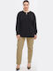 Women's Fabric Trousers with Rubber Band in Slim Fit in Olive