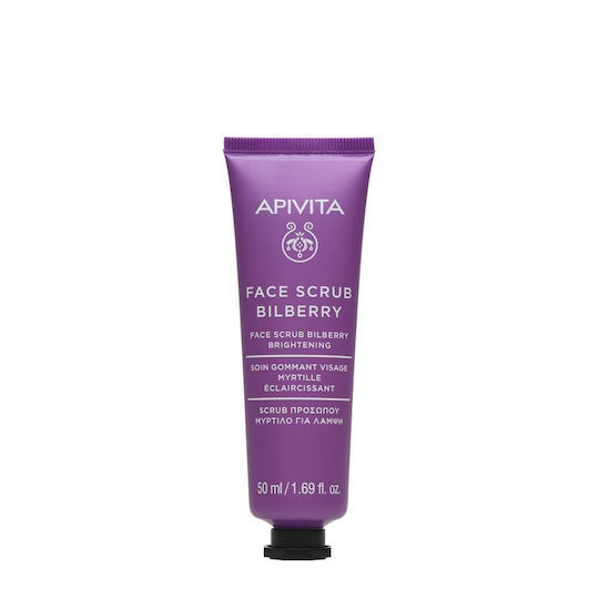 Apivita Gesichtspeeling-Creme für Ausstrahlung mit Blaubeere 50ml