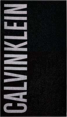 Calvin Klein Πετσέτα Θαλάσσης Μαύρη 90x170εκ.