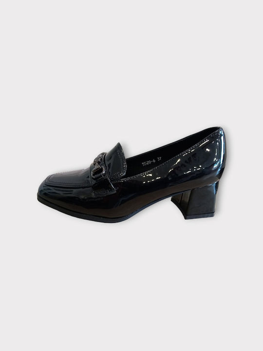 Plato Patent Leather Black Heels