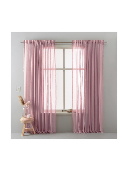 Saray Home Curtain with Pencil Pleat Pink KE 2450 140x280cm
