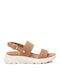 Women's Synthetic Leather Platform Shoes Brown
