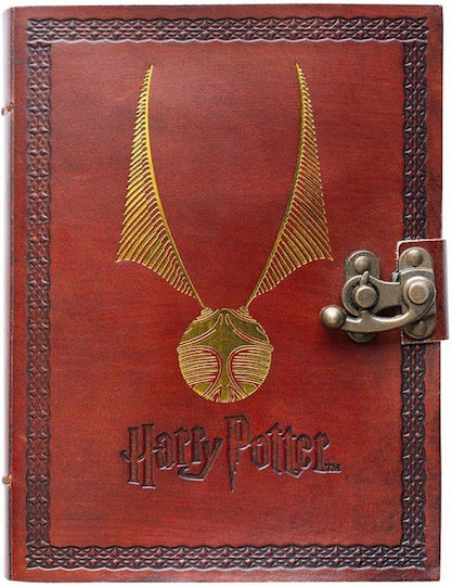 Harry Potter Μπλοκ Σημειώσεων A5 180 Φύλλων με Λευκές Σελίδες Καφέ