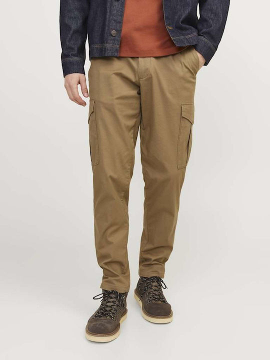 Jack & Jones Pantaloni pentru bărbați Cargo cu Croială Tapered Maro