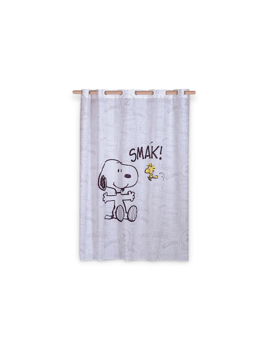 Nef-Nef Snoopy Κουρτίνα Μπάνιου Υφασμάτινη 180x180cm Grey