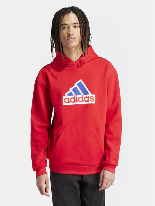 Future Icons Badge Sport Sweatshirt with Hood Red