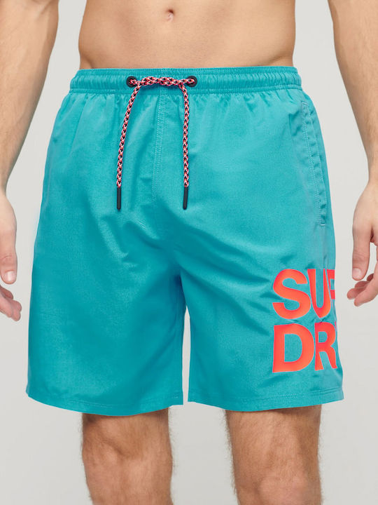 Superdry M D3 Men's Swimwear Shorts Blue with P...