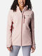 Full Women's Cardigan with Zipper Dusty Pink
