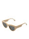 Komono Kim Women's Sunglasses with Beige Horn-Rimmed Frame and Gray Lenses