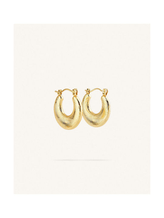 StanStefan Earrings Hoops made of Steel Gold Plated